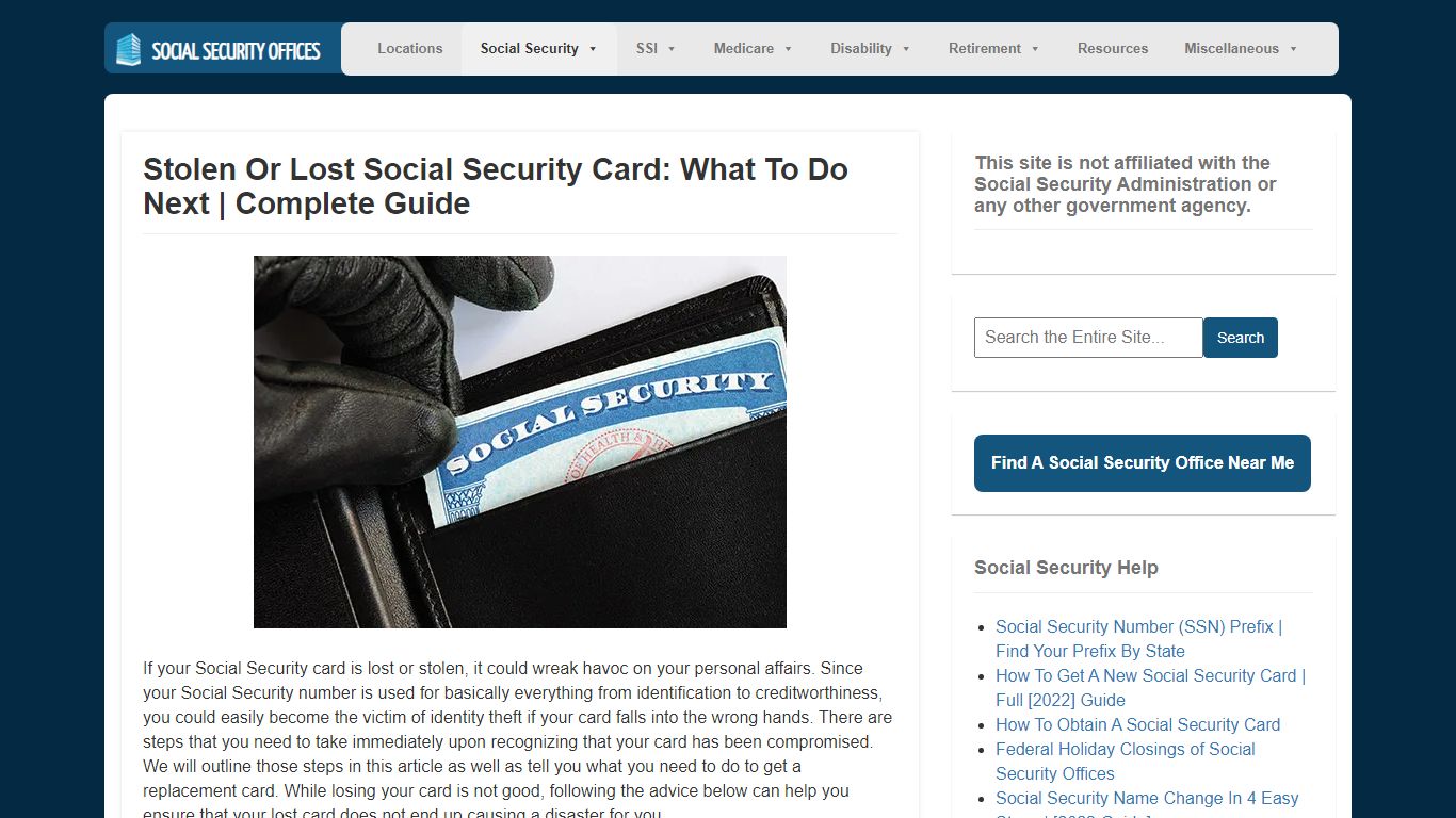 Stolen Or Lost Social Security Card: What To Do Next